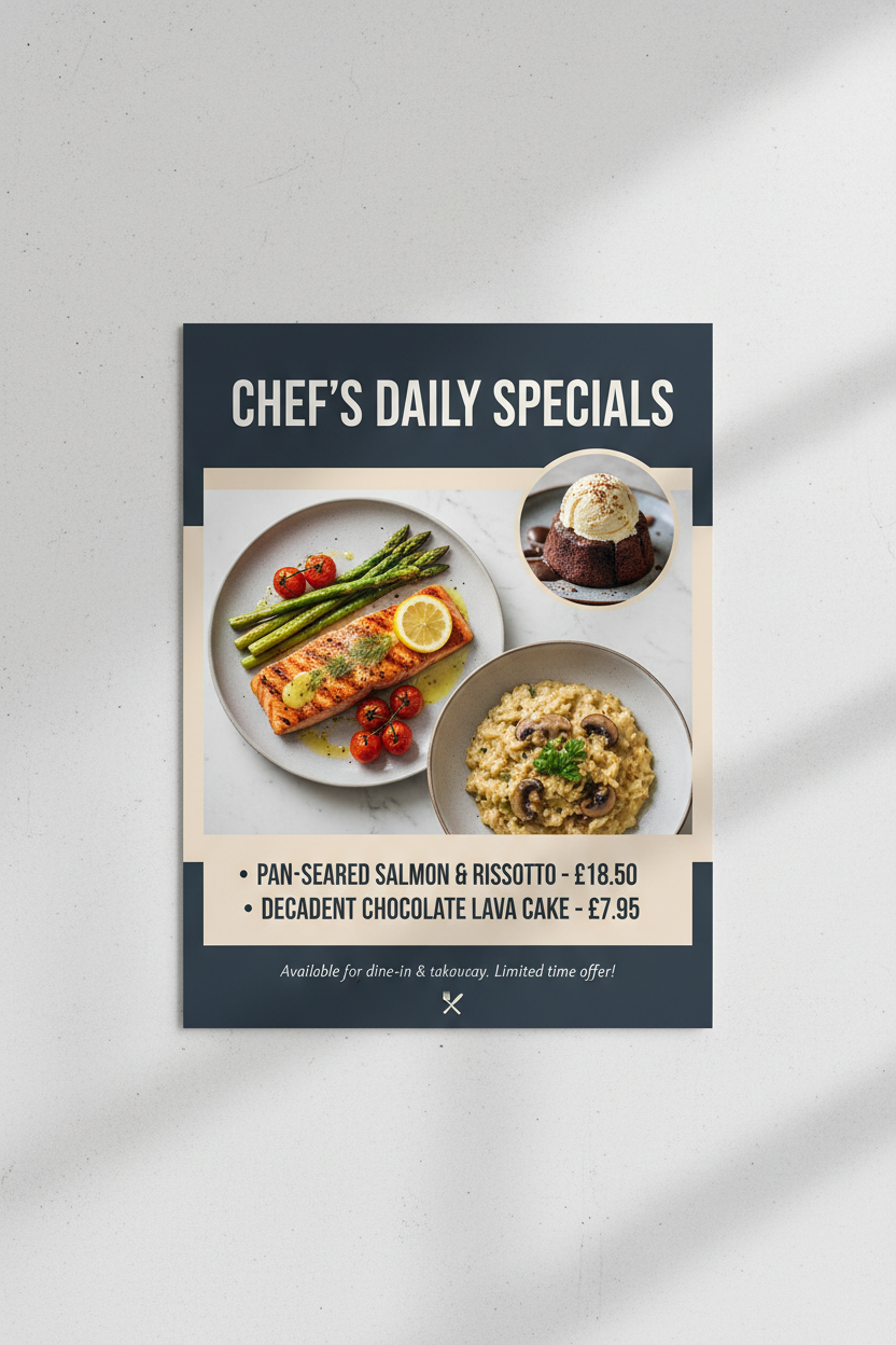 Restaurant A4 poster
