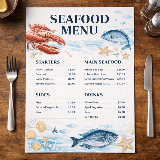 Takeaway Menu A4 (170gsm)